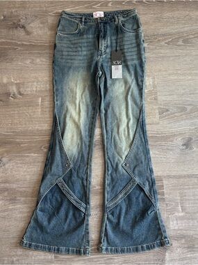 Women’s High-Rise Blue Flared Jeans